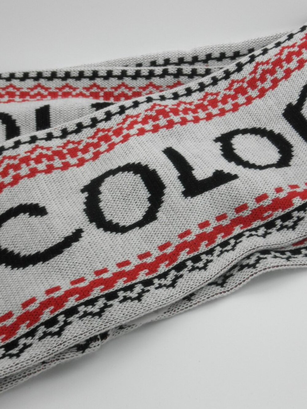 ROBIN RUTH Winter Scarf Infinity Circular - COLORADO White, Red & Black